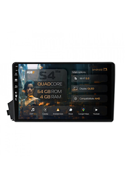 HUB64 Σύστημα πλοήγησης Android Ssangyong Actyon-Kyron (2005-2011), 9 ιντσών,...