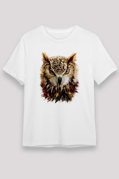 Darkhane Owl White Unisex T-Shirt T-Shirt