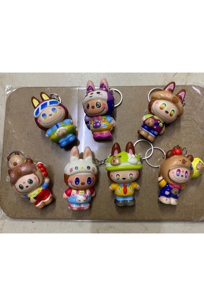 FREE PALACE Set of 3 Cute Figurine Bag Ornaments and Keychain Set