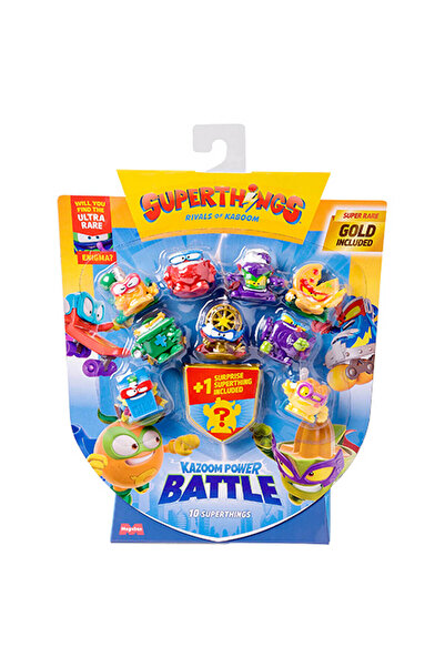 SuperThings Kazoom Power Battle 10’lu Mini Figür Seti UPH10000 - Kırmızı Maskeli Parfüm Şişesi