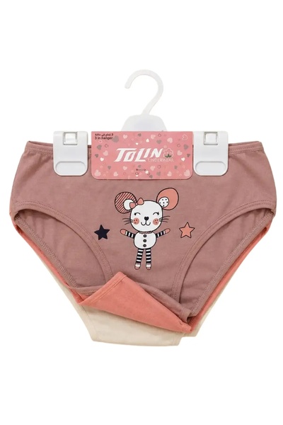 TOLIN Girl's 3-Piece Cotton Panties Set 242