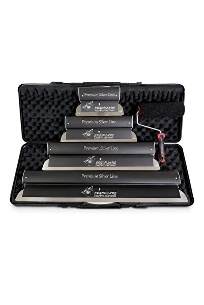 Solplant Set 4 gletiere profesionale, lama inox 0.4 mm, Premium Silver, 25, 4...