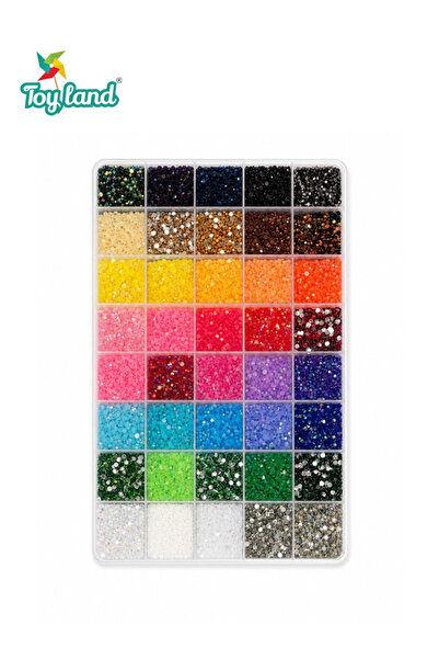 TOY LAND 40-Colour Flatback Rhinestone Craft Kit with Assorted Sparkling Crys...