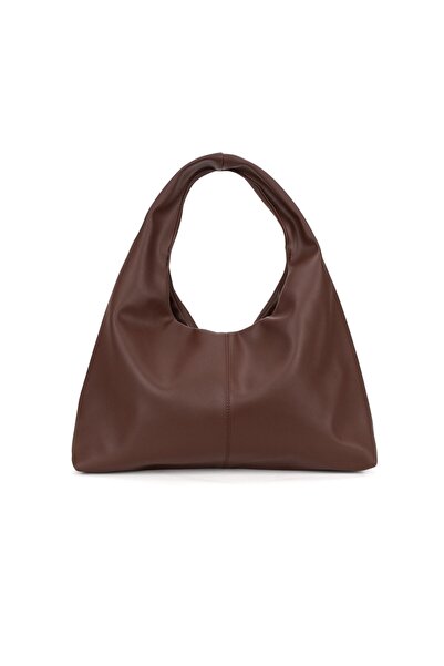 BAHELS Bitter Brown Leather Women's Shopper Shoulder Bag – Soft Form Vintage ...