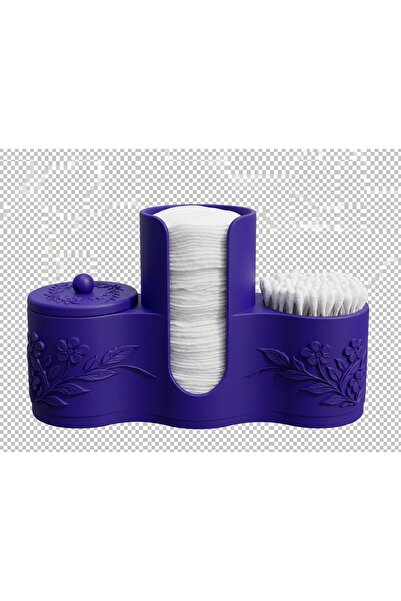 DU&ER Cotton Pad and Swab Organizer Bathroom Cosmetic Organizer Storage Box