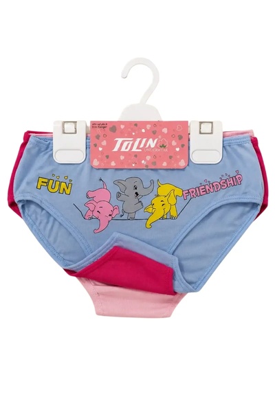 TOLIN Girl's 3-Piece Cotton Panties Set 242