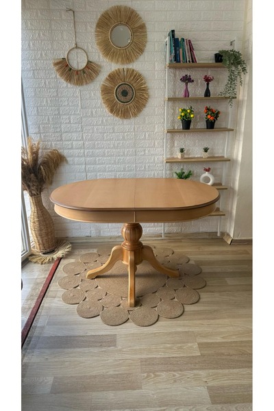 Meser Mobilya PERA| NATUREL | OVAL | AÇILIR | MODERN | BABA AYAKLI | KATLANAB...