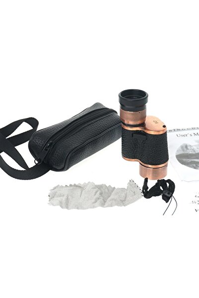 zamerya 6x24 Baıgısh, Askeri Tarzi Pirinç Ve Deri Kaplamalı, Deri Çantalı Monocular Dürbün Princ