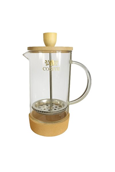 OEM French Press, Manual COSFEE Coffee Maker, Borosilicate Glass, Wooden Lid,...