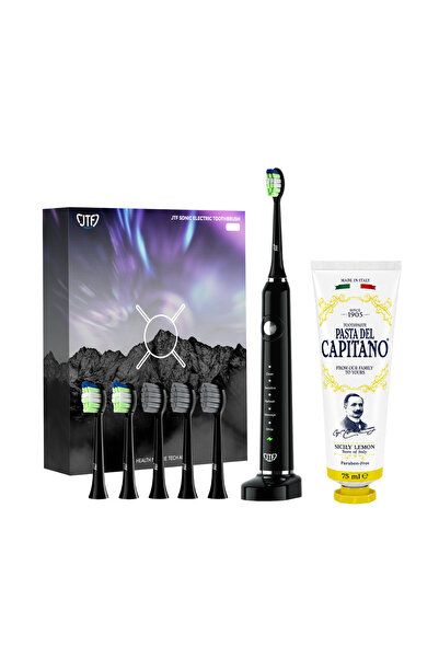 JTF Periuță de dinți electrică Sonic P200 NEGRU + Pastă de dinți cu lămâie si...