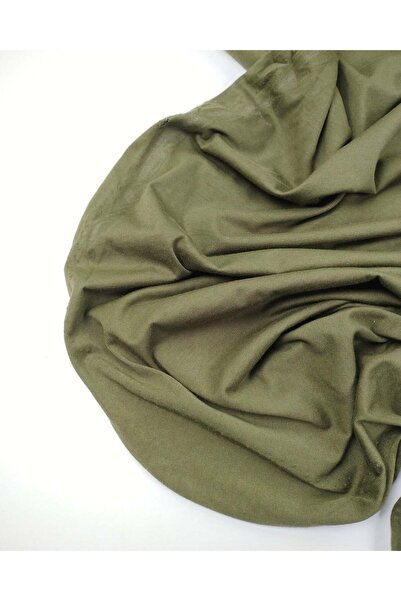 Kumaş Parça Warm Green Filled Tight Knit Single Jersey Combed Cotton Fabric f...