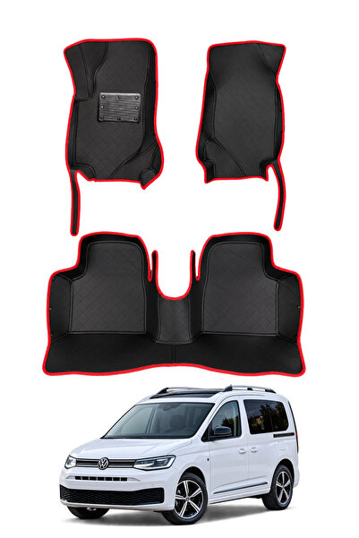 stiloto Volkswagen Caddy Camlı Van (2021-Sonrası) Uyumlu 7D Oto Paspas - Diam...