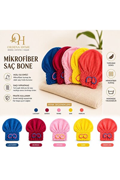 Genel Markalar Ordena Home Mikrofiber Saç Bonesi Hızlı Su Emici Yumuşak Saç K...