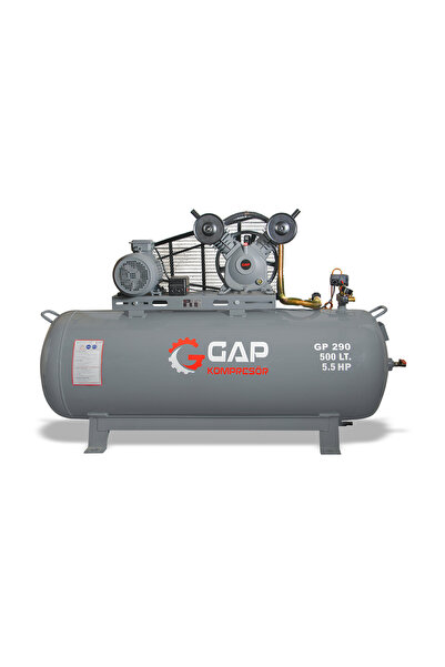 GAP KOMPRESÖR Hava Kompresörü Pistonlu 500 Lt 2 Kafa 8 Bar 5.5 HP