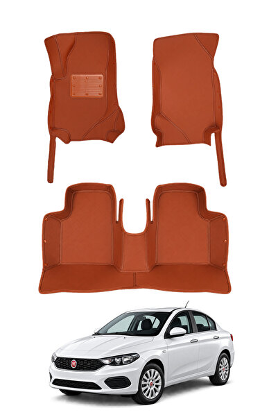 stiloto Fiat Egea Sedan (2015-Sonrası) Uyumlu 7D Oto Paspas - Diamond Baskı D...