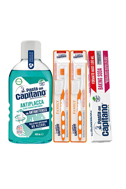 Pasta Del Capitano Pastă de dinți cu bicarbonat de sodiu 100ml + apă de gură ...