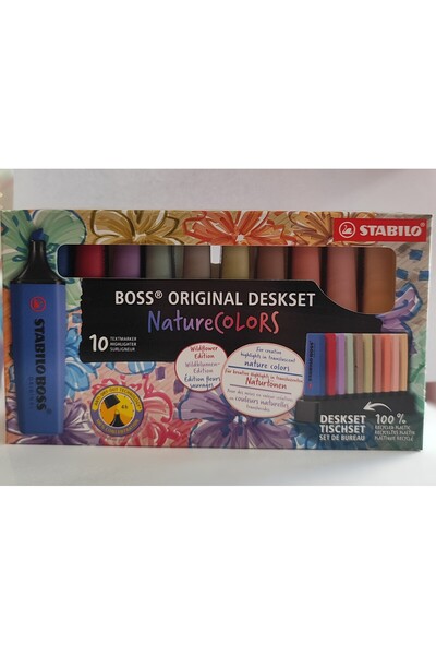 ada çanta kırtasiye 10 Natural Colors Wildflower Highlighter Pen Set St985669
