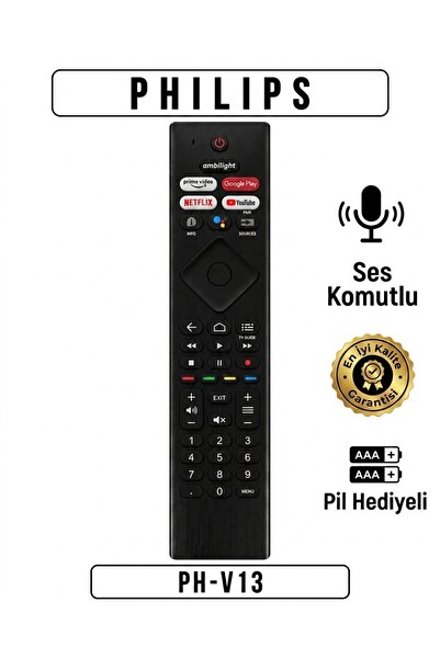 Philips PH-V13 KUMANDA SES KOMUTLU **PİL HEDİYELİ**