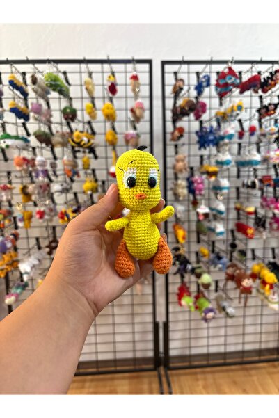Hediye Mahzeni Amigurumi Oyuncak 360 Derece Dönen Kafalı Tweety