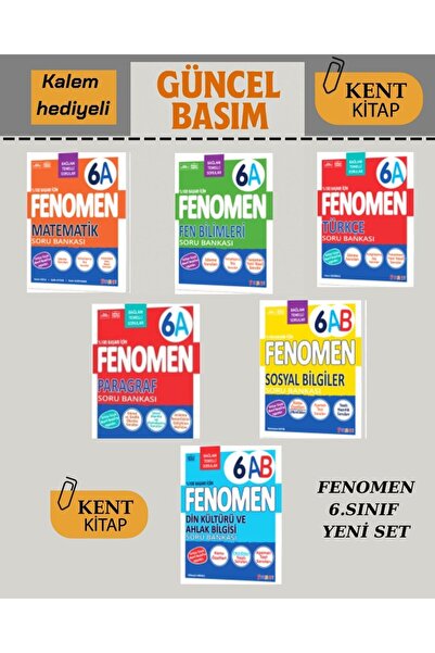 Fenomen Yayıncılık fenomen 6. Sınıf A Set -Matematik -Türkçe - Fen Bilimleri ...