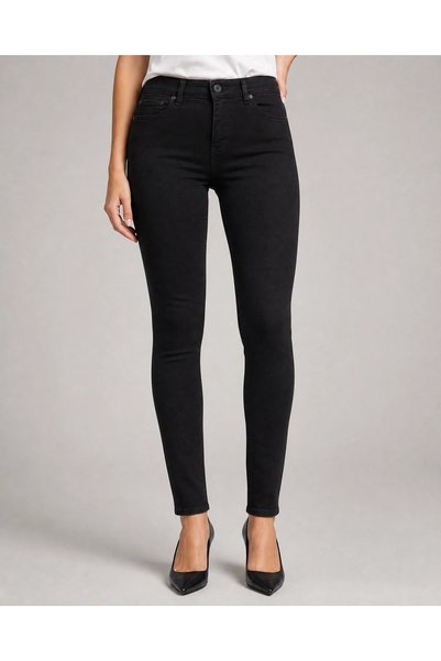 TRUEJNS Seren Μαύρο Skinny Fit ελαστικό τζιν με Lycra