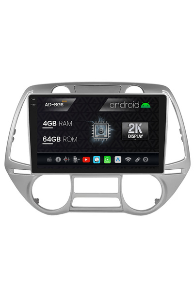 AutoDrop Σύστημα πλοήγησης Android για Hyundai I20 (2008-2012), 9,5 ιντσών, 4...
