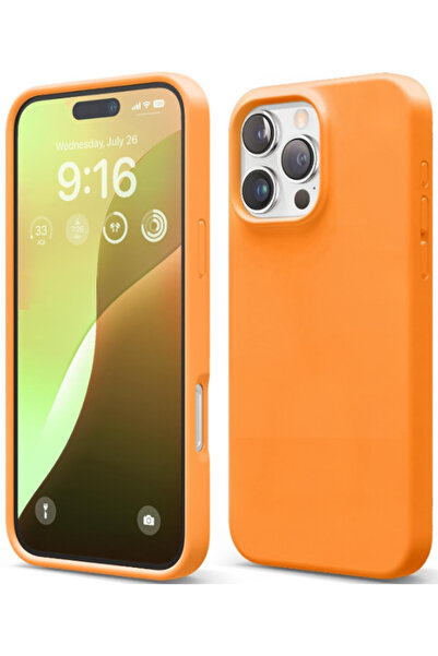 Elago Θήκη Apple iPhone 16 Pro Max - Silicone Case Premium Σιλικόνης - Orange