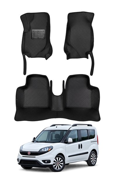 stiloto Fiat Doblo Camlı Van (2009-2022) Uyumlu 7D Oto Paspas - Diamond Baskı...