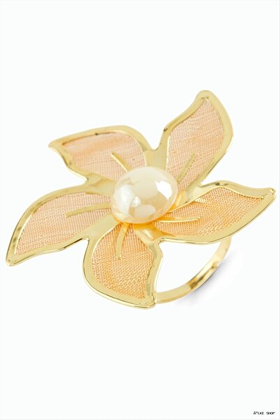 ZERO LAND Ilkestor Flower Pearl Metal (202231) Ring Yellow