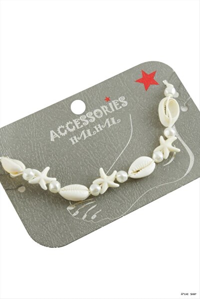 ZERO LAND Ilkestor Starfish Seashell (201926) Anklet White