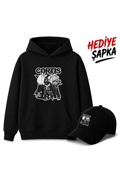 barsdepo Cortis Printed Hoodie, 100% Cotton Unisex Kids/Adult Sweatshirt (wit...