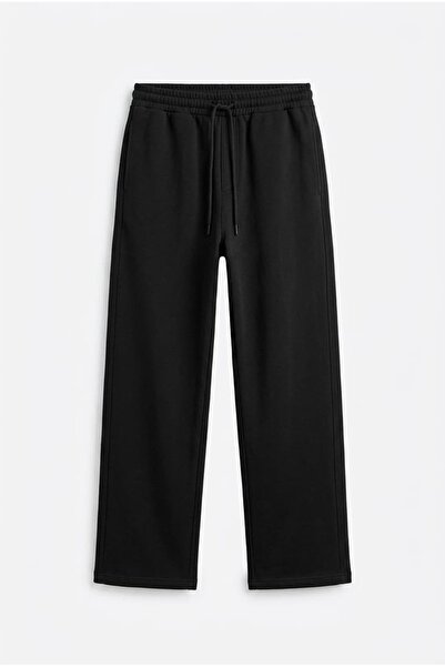 sunfyre Men's Wide Leg Textured Sweatpants with Pockets Sun481