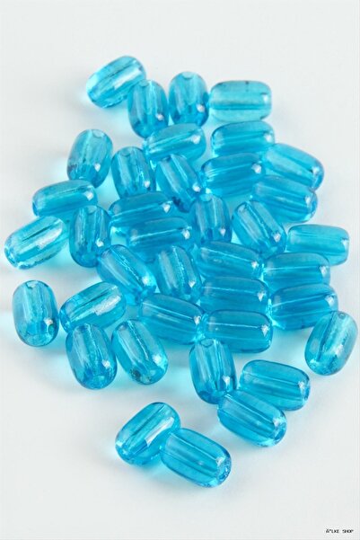 ZERO LAND Ilkestor 6X8 mm Oval Glass Beads 1 (201839) kg Blue