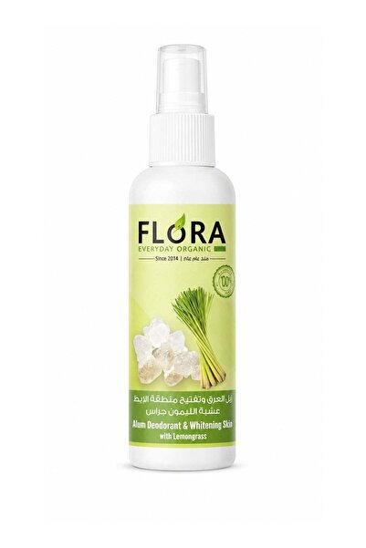 Flora Alum Deodorant & Whitening Skin Spray with Lemongrass, 100ml