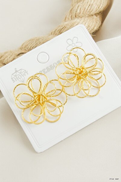ZERO LAND Ilkestor Rose Metal (201209) Earrings Yellow