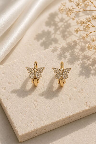 XUPING JEWELRY Taşlı Kelebek küpe