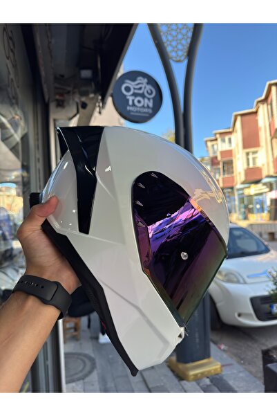 Sway 867 Pink White Full Face Kask Ece 22.06 Sertifika ABS Çift Kabuk