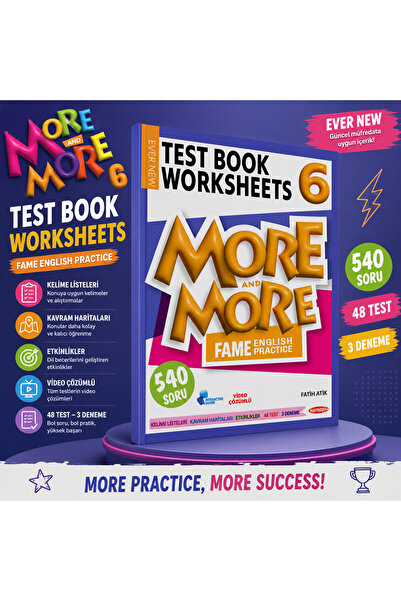 Kurmay Yayınları More And More 6. Sınıf Test Book Worksheets – Fame English P...