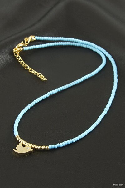 ZERO LAND Ilkestor Mixed Figured Miyoki Bead Necklace 1 Piece (204934) Blue