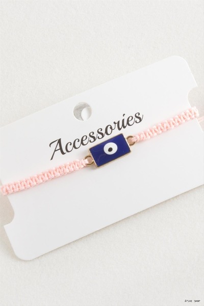 ZERO LAND Ilkestor Rectangular Macrame Braided (205228) Bracelet Pink