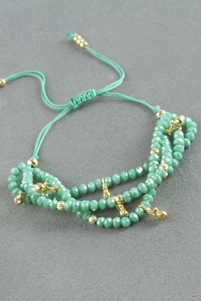 ZERO LAND Ilkestor 4-Piece Mixed Crystal Bracelet (204808) Persian Green