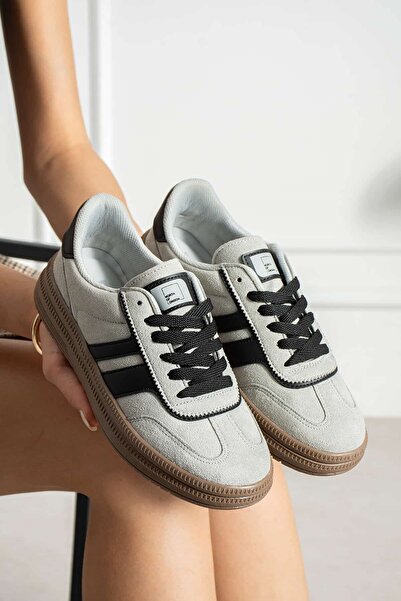 Kadın Süet Bağcıklı Günlük Sneaker Spor Ayakkabı