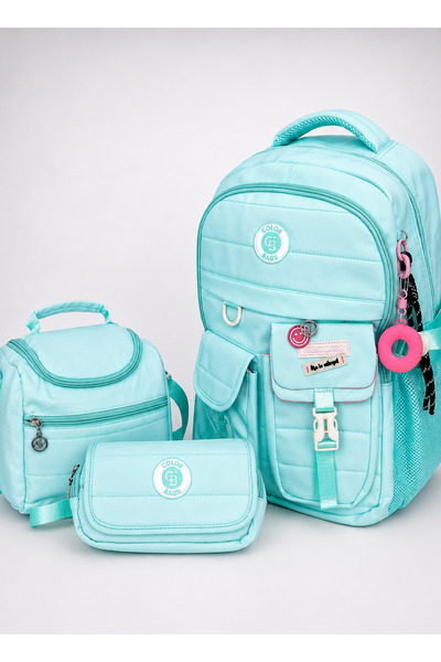 tiny wood Girls' Elementary School Bag 3-Piece Set Backpack Lunch Pencil Bag