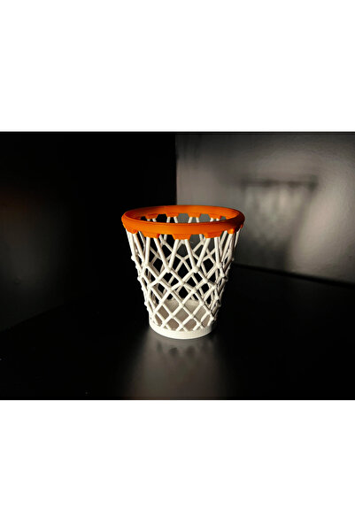 Basketbol Temalı Kalemlik | Basketbol File Kalem Kutusu | Masaüstü Organizer