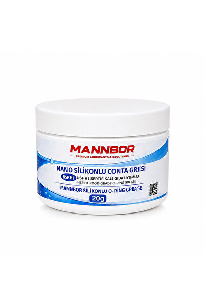 MANNBOR beyaz nsf h1 gıda uyumlu Slikon bazlı gresi yağı 20 grm