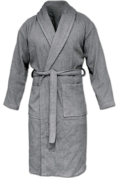 OtherMax Halat de baie Frotte Unisex din Bumbac pentru Saună Luxos Gri M — ha...