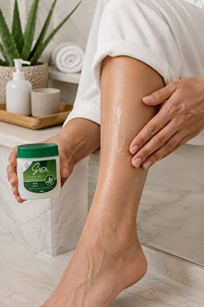 Shifa فازلين 100 جرام، مع الألوة فيرا، مرطب للعناية بالبشرة للمناطق الجافة
