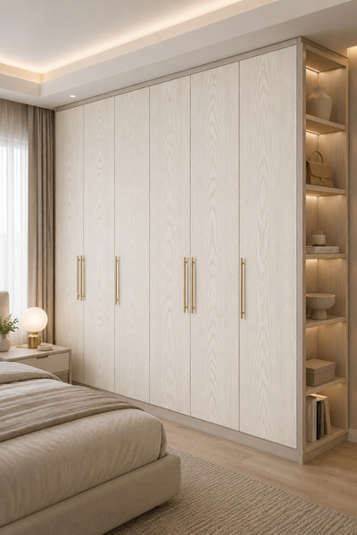 Deconitte Premium White Wood Patterned Self-Adhesive Pvc Furniture Cabinet Countertop Covering Foil 60X100 cm