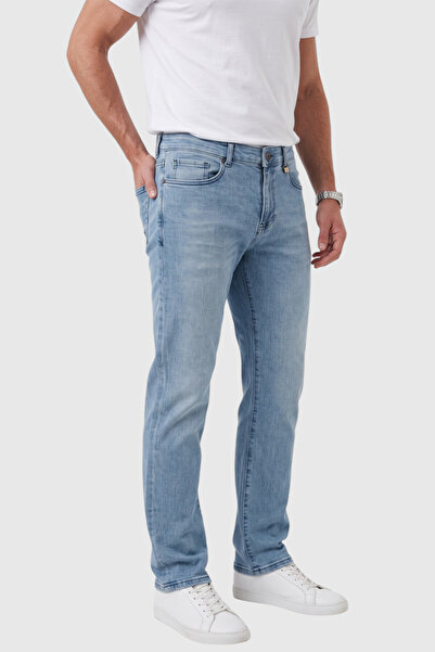 Rizz up Men's Regular Fit Standard Cut Lycra Stonewashed Blue Jeans – Stretch...