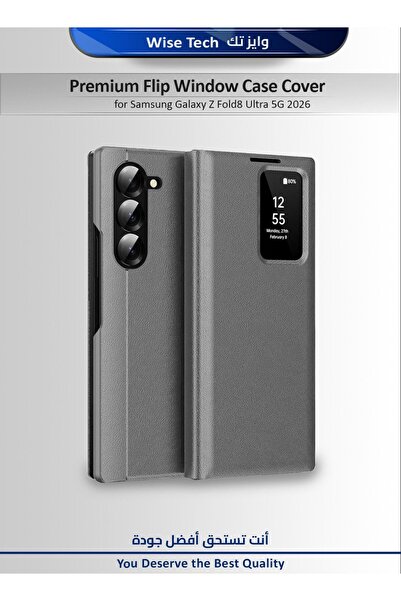 Wtech Samsung Galaxy Z Fold8 Ultra 5G 2026 Premium Smart View Wallet Flip Win...